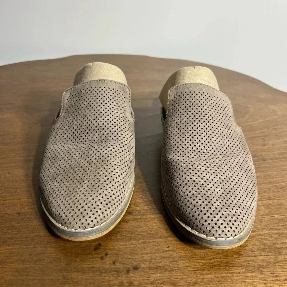 indigo rd. Tan Suede Almond Toe Slip-On Mules Size 7 - Picture 3 of 5